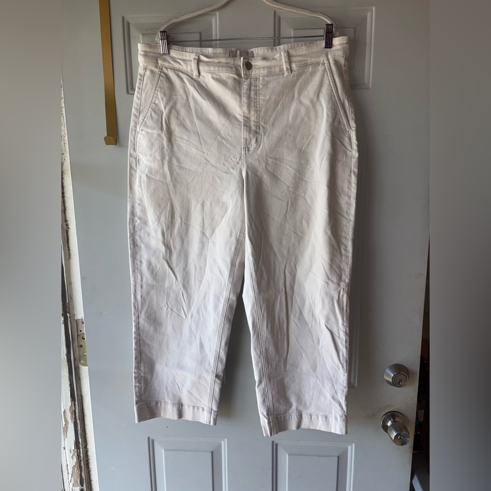 Everlane tan cropped pants size 20